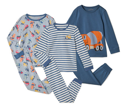 3 pyjamas pour enfant, bleu