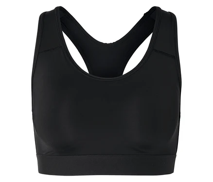 Soutien-gorge de sport noir dos nageur.
