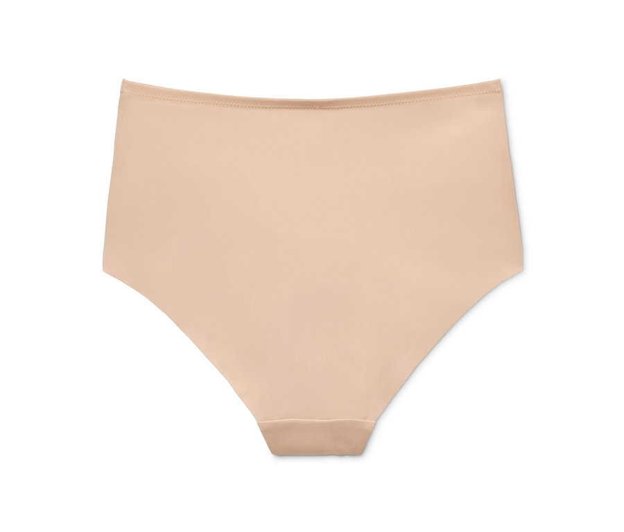 Culotte taille haute beige.