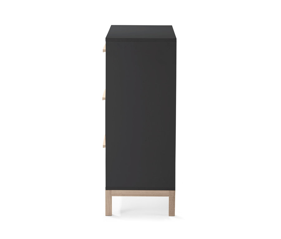 Vue latérale d'une armoire de toilette anthracite Eklund.