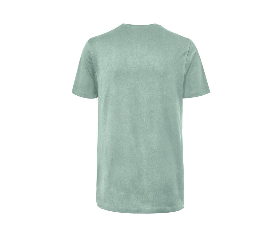 T-shirt à manches courtes vert clair avec encolure ronde. Un t-shirt du lot de 2 t-shirts à encolure ronde.