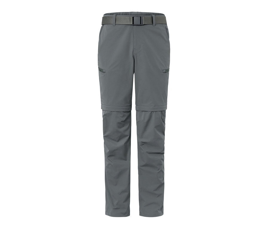 Pantalon fonctionnel 2 en 1 gris avec ceinture.