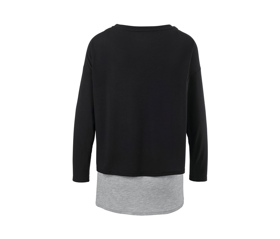 T-shirt de sport 2 en 1 noir.