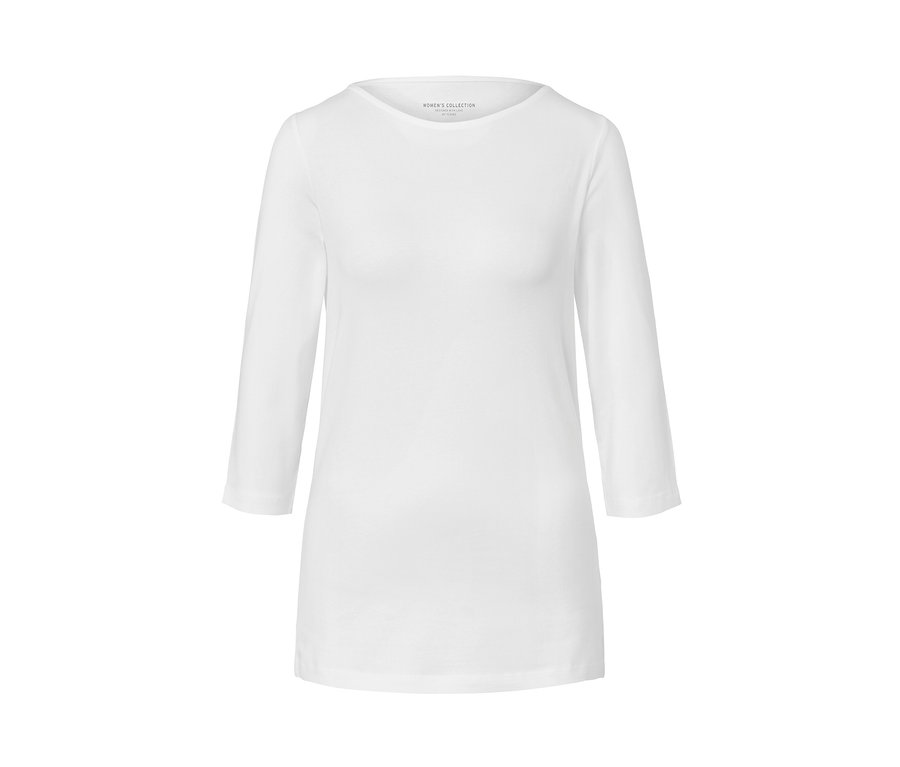 T-shirt blanc à manches 3/4.