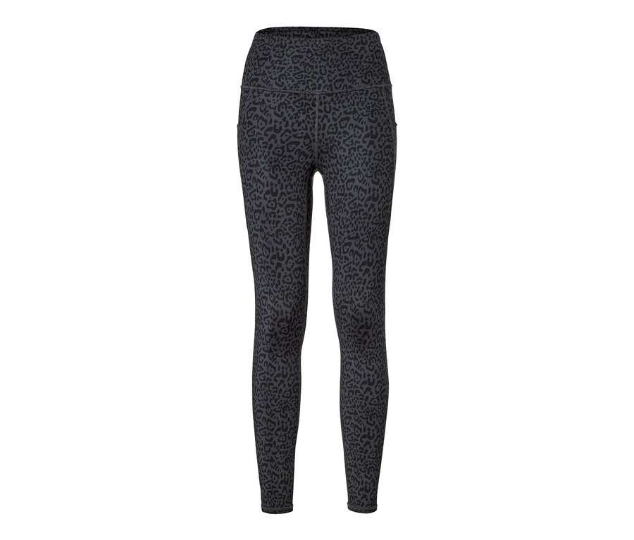 Legging de sport gris et noir.