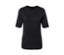T-shirt noir à manches courtes.