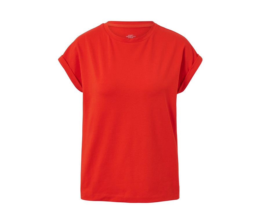 T-shirt fonctionnel rouge à manches courtes.