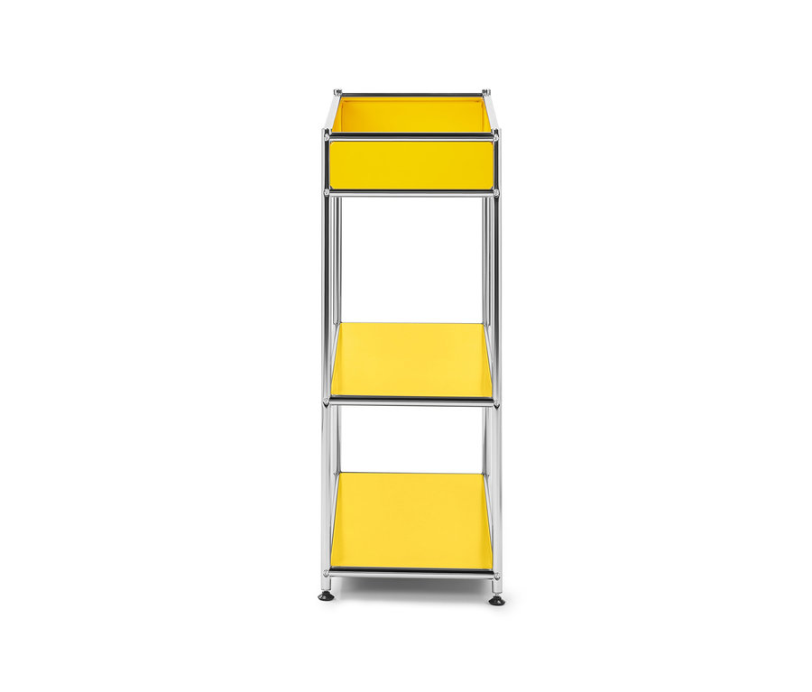 Console en métal « CN3 » jaune avec tablette.