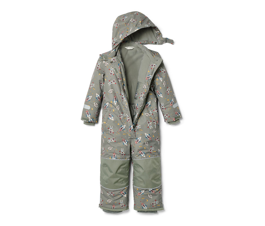 Vêtement de neige pour enfant avec motif spatial.