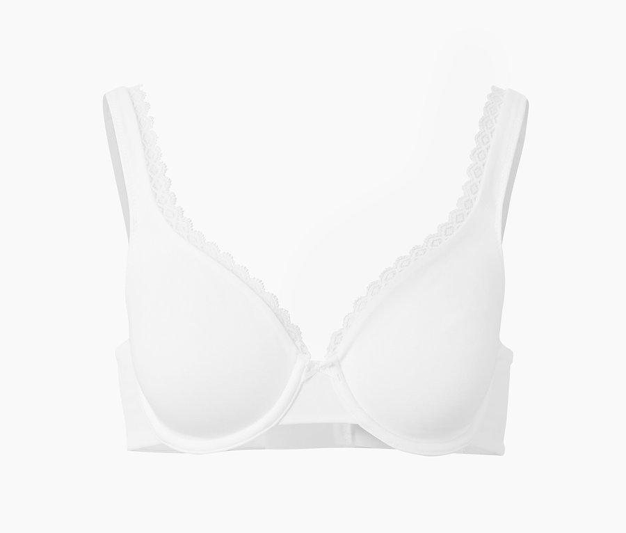 Soutien-gorge à armatures blanc.
