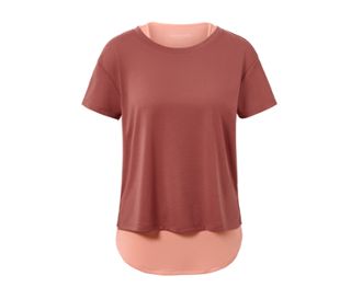 T-shirt couleur terre cuite<br>Top abricot