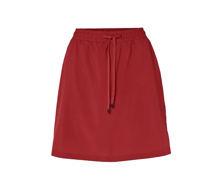 Short-jupe fonctionnel rouge avec cordon de serrage à la taille.