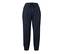 Un pantalon 3/4 en jersey bleu foncé sur fond blanc.