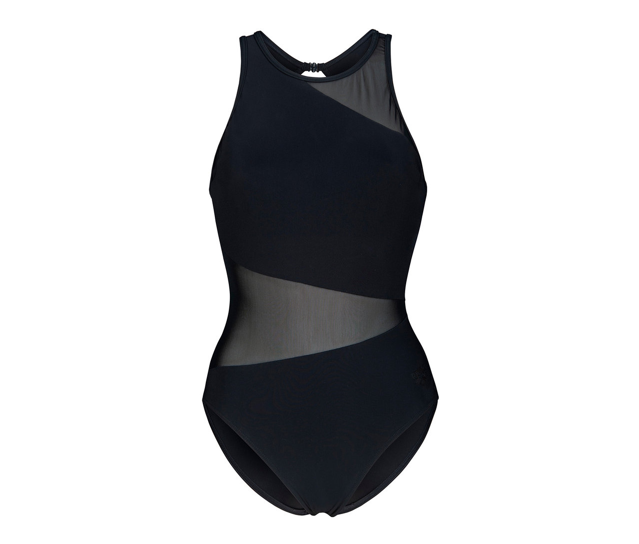 Maillot de bain noir pour femme Mesh Angle Vent Back arena Feel.