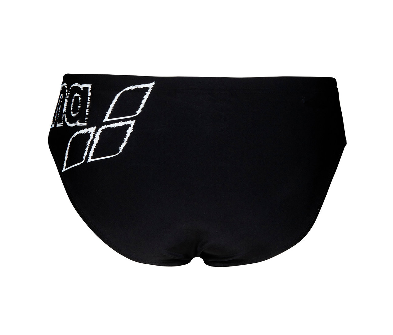 Maillot de bain slip arena Scratchy, noir vu de dos.