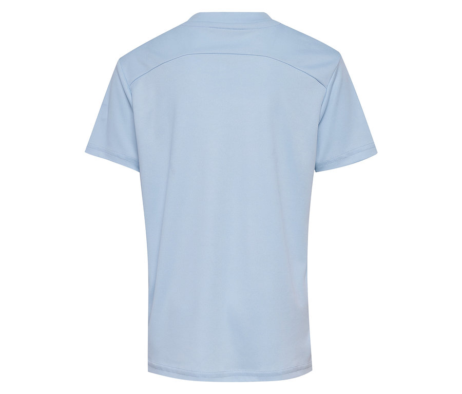 T-shirt d’entraînement HUMMEL HMLJR pulse bleu clair vu de dos.