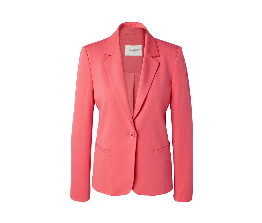 Blazer en jersey corail avec un bouton.