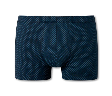 Shorts SCHIESSER bleus avec imprimé intégral.