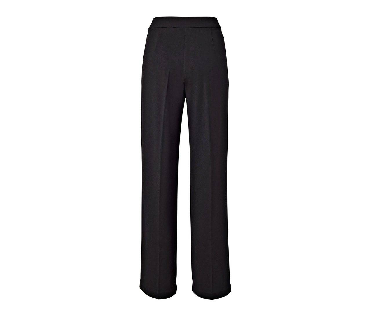 Pantalon en jersey noir avec passepoil.
