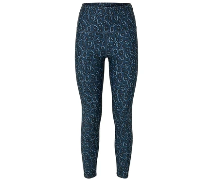 Leggings bleus à motif animal.