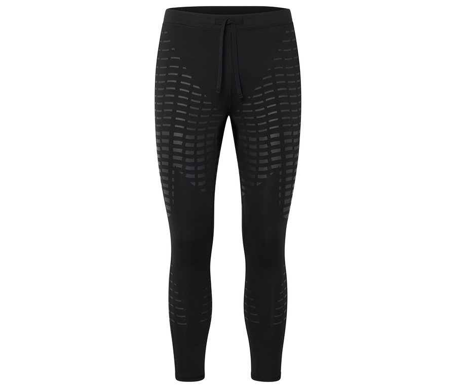 Leggings noirs avec motif géométrique.