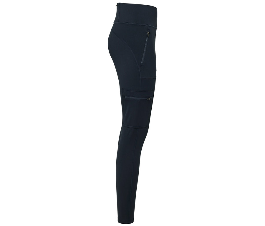 Legging bleu marine avec poches zippées.