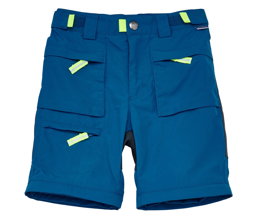 Pantalon zip-off JAKO-O, pétrole, avec poches et détails néon.
