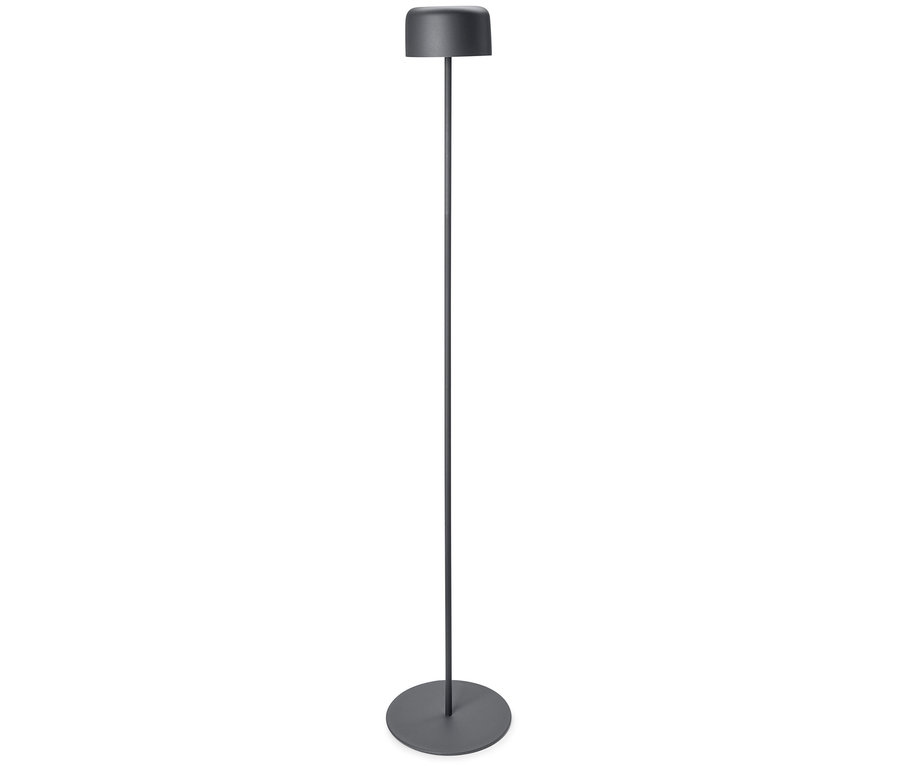 Un lampadaire gris sur un fond blanc.