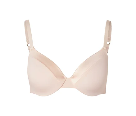 Soutien-gorge de couleur beige clair/chair, avec des bretelles réglables.