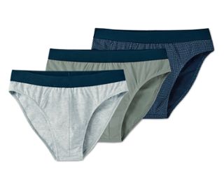 1 x vert olive, 1 x bleu/blanc/vert à imprimé intégral, 1 x gris clair chiné
