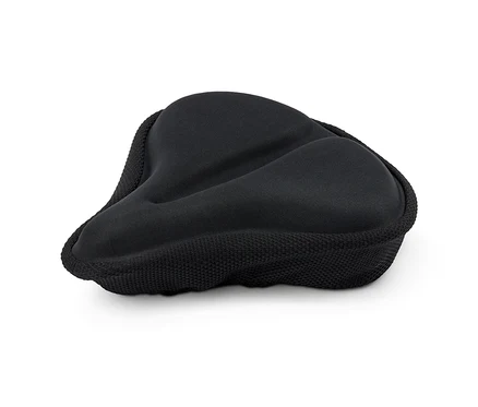 Housse de selle noire en mousse à mémoire de forme.