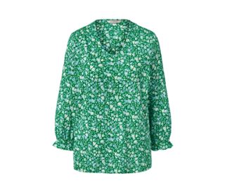 Vert avec imprimé intégral bleu clair-blanc