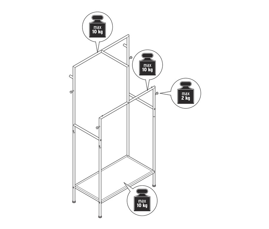 Illustration d'un portemanteau blanc.