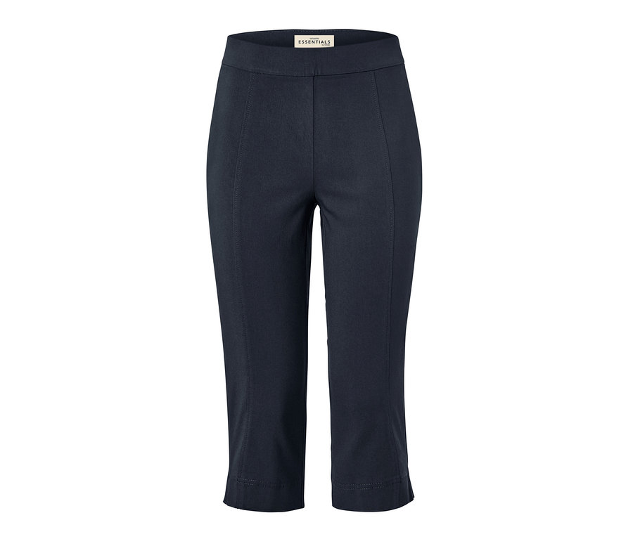 Pantalon corsaire stretch bleu marine.