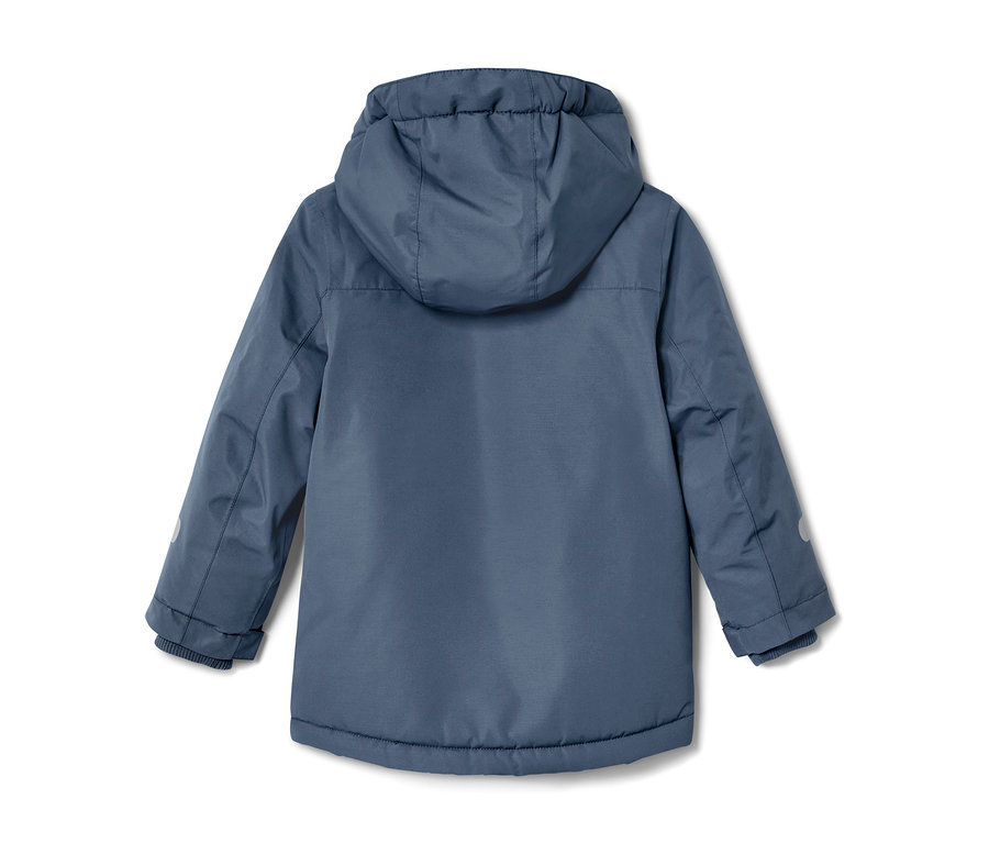 Combinaison de ski pour enfant bleue vue de dos.