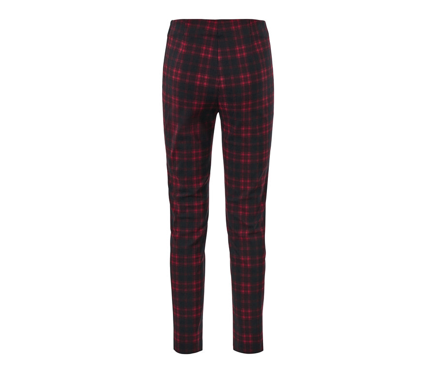Pantalon stretch à carreaux.