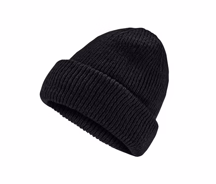 Bonnet en maille noir.