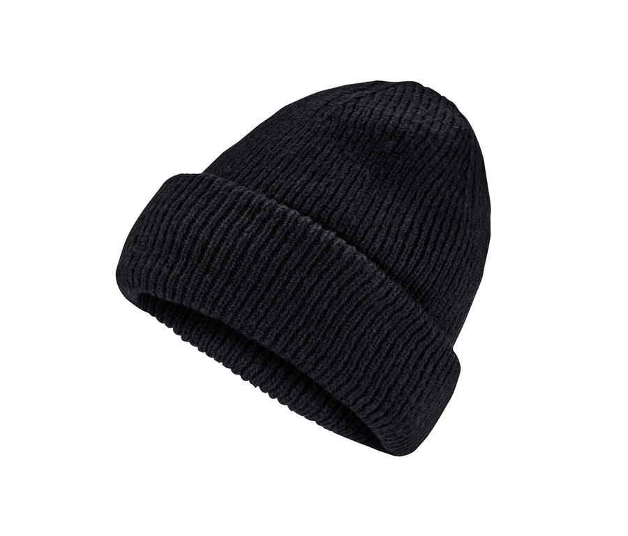 Bonnet en maille noir.