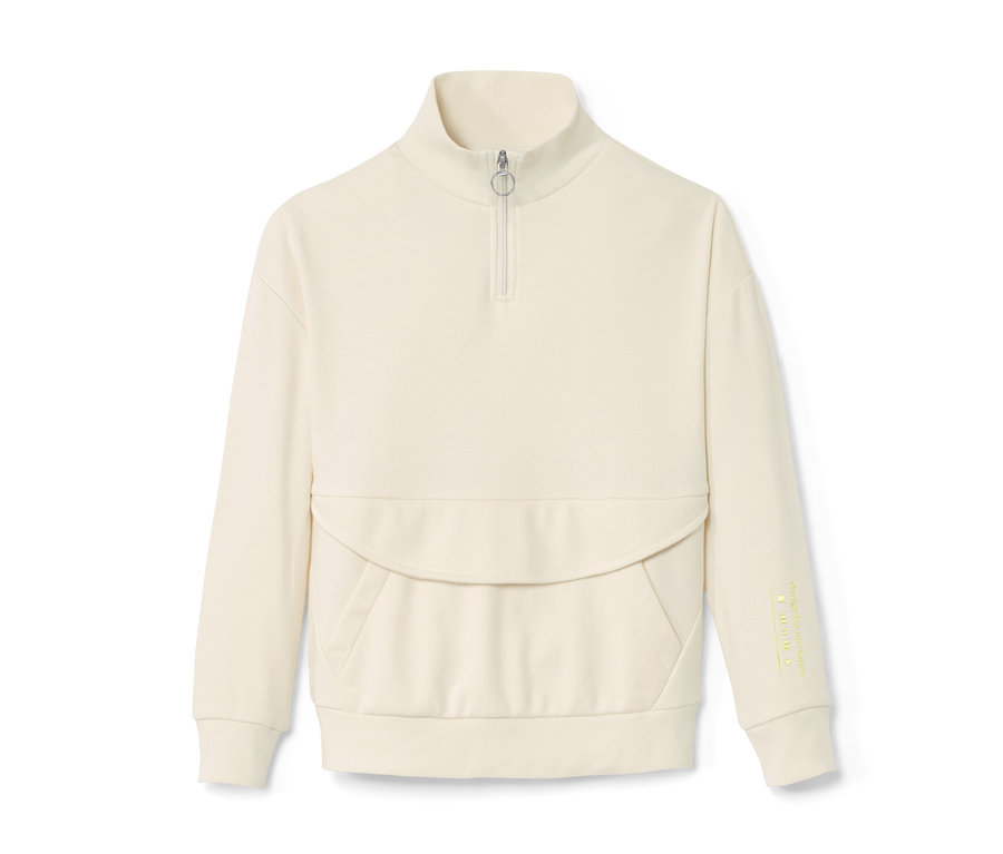 Pull camionneur enfant crème.