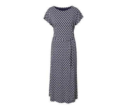 Robe longue en jersey imprimée.