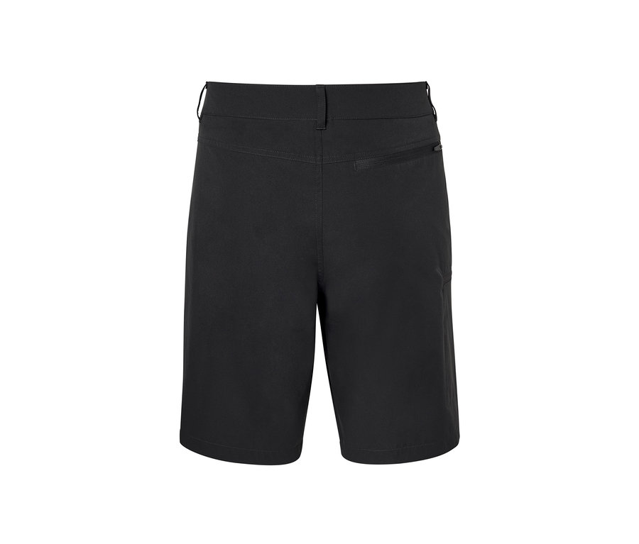 Vue détaillée de l'arrière du short fonctionnel en softshell.