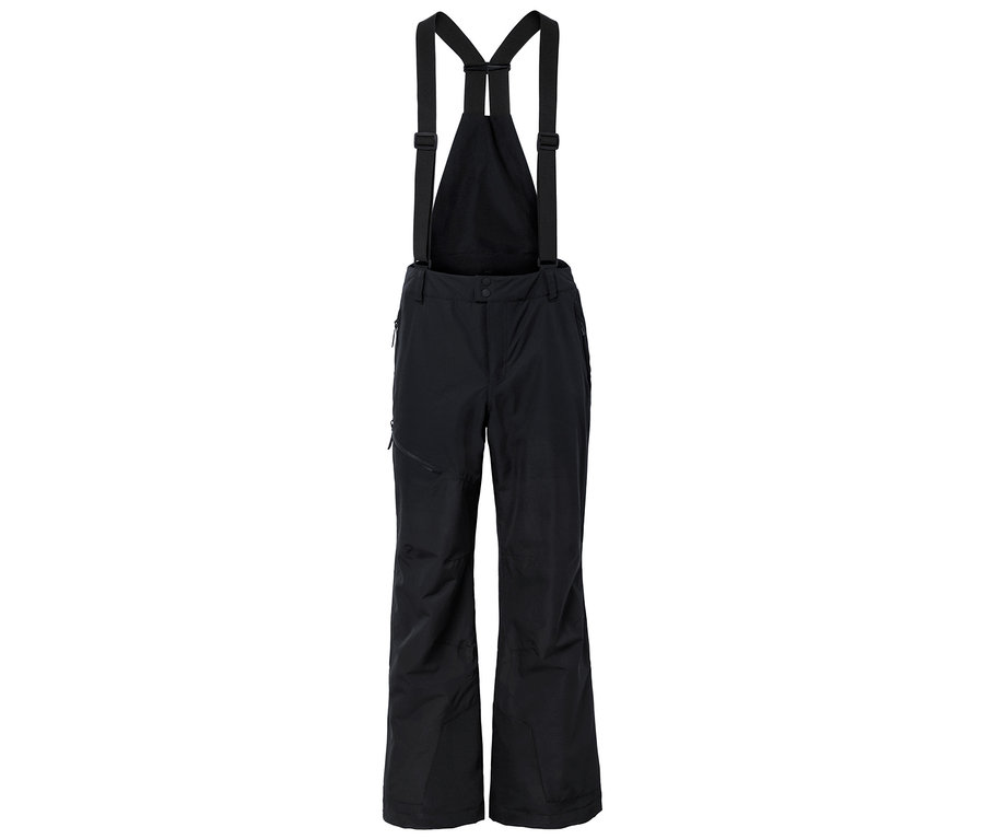 Pantalon de ski noir avec bretelles.