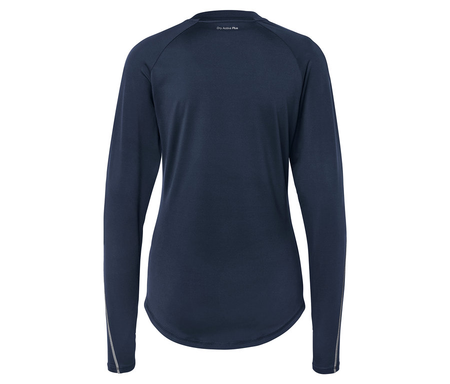 T-shirt à manches longues bleu marine, vue arrière.
