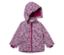 Veste à capuche fleurie sur fond blanc.