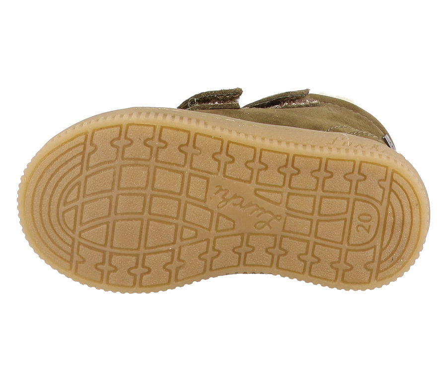 Vue de la semelle de la chaussure olive LURCHI « Felix Barefoot-TEX ».