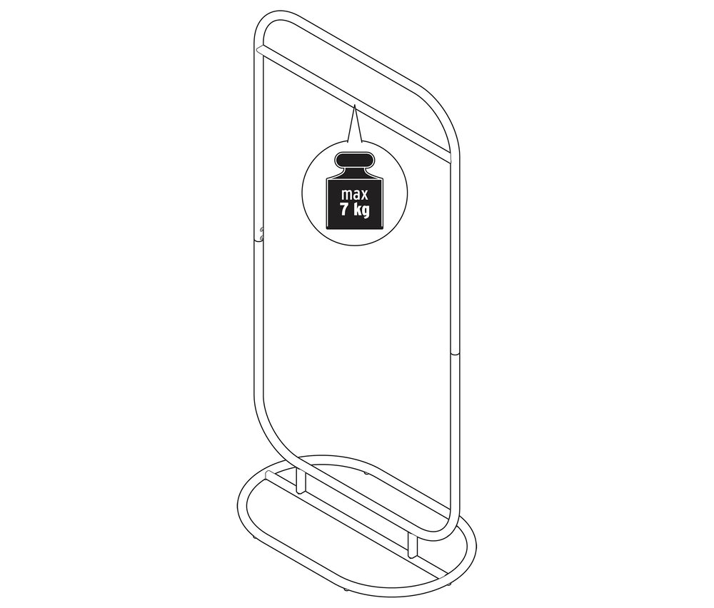 Illustration d'un portemanteau sur pied.