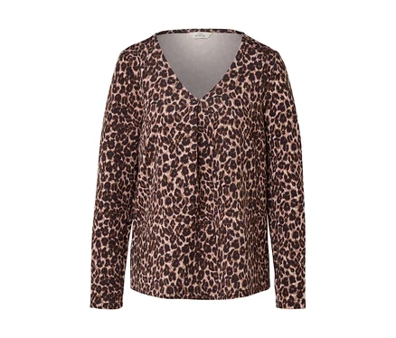 Chemisier à manches longues pour femmes avec motif animal.