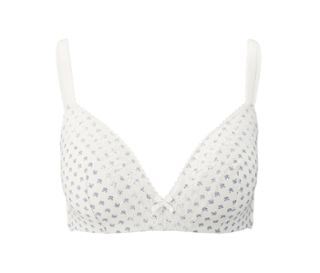 Blanc avec imprimé bleu sur l’ensemble