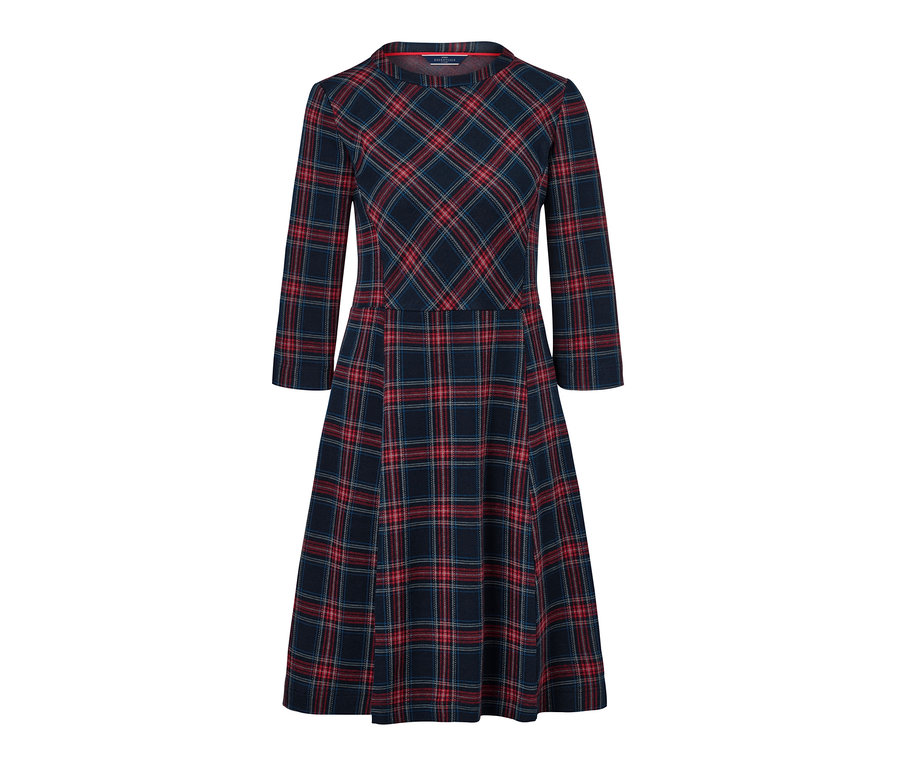 Robe en jacquard à carreaux.