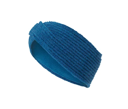 Bandeau en maille bleu.